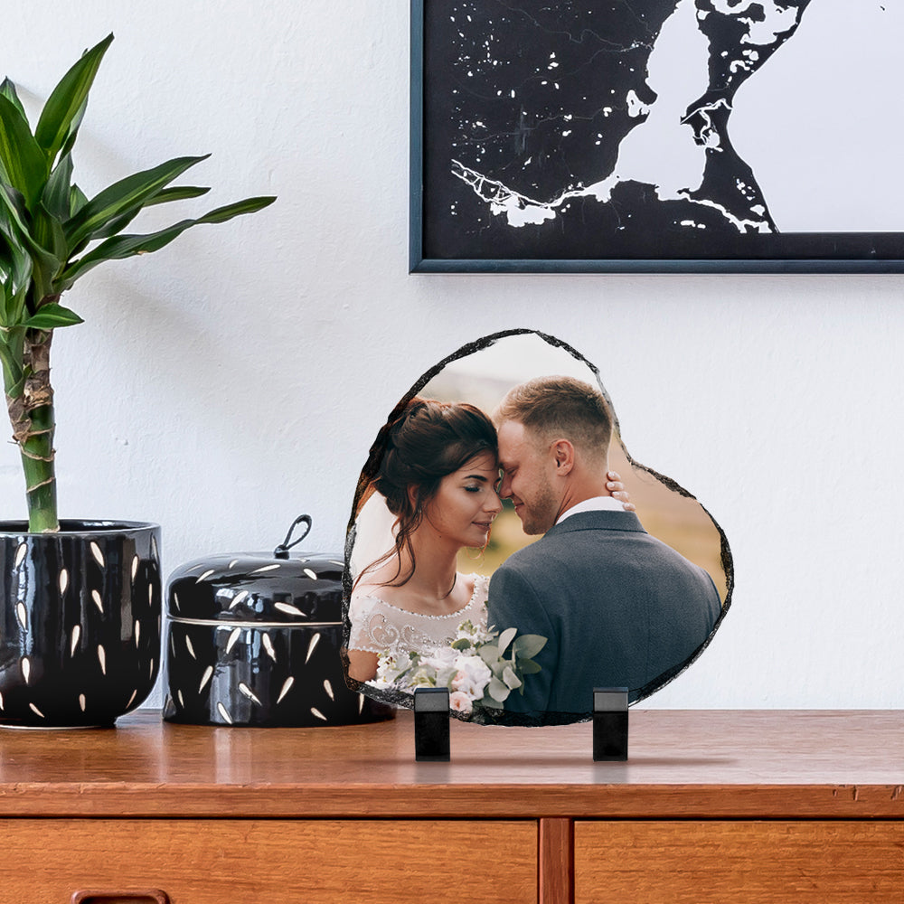 Wholesale Sublimation Photo Slates Rock Blanks Bulk Heart Shape 5.3 X 5.3 Inch 12 Pack & 48 Pack & 96 Pack