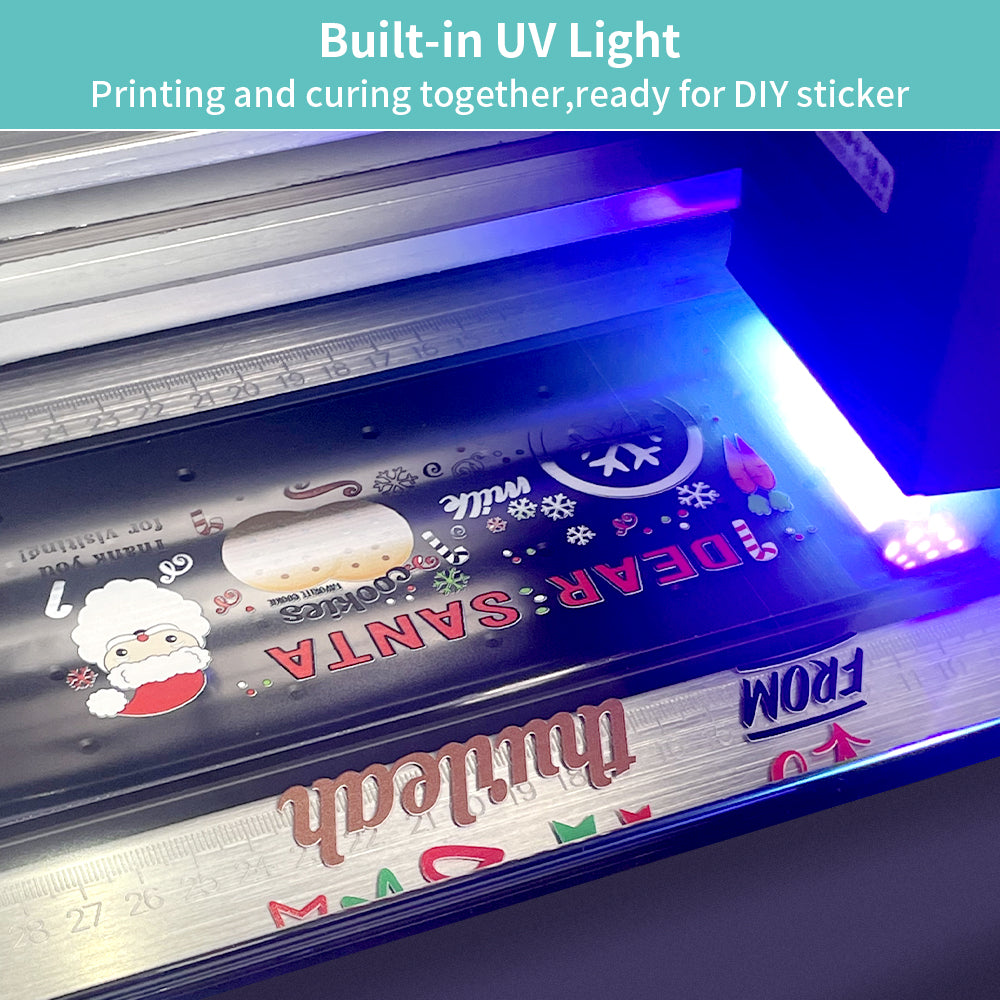 A3 UV DTF Starter Kit with Printer Dual i3200U1HD Print Head All in One System with Laminating Multifunction AB Film UV Light