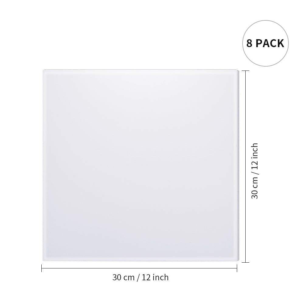 White & Frosted Plain Sublimation Acrylic Blank Sheets, Size: 12