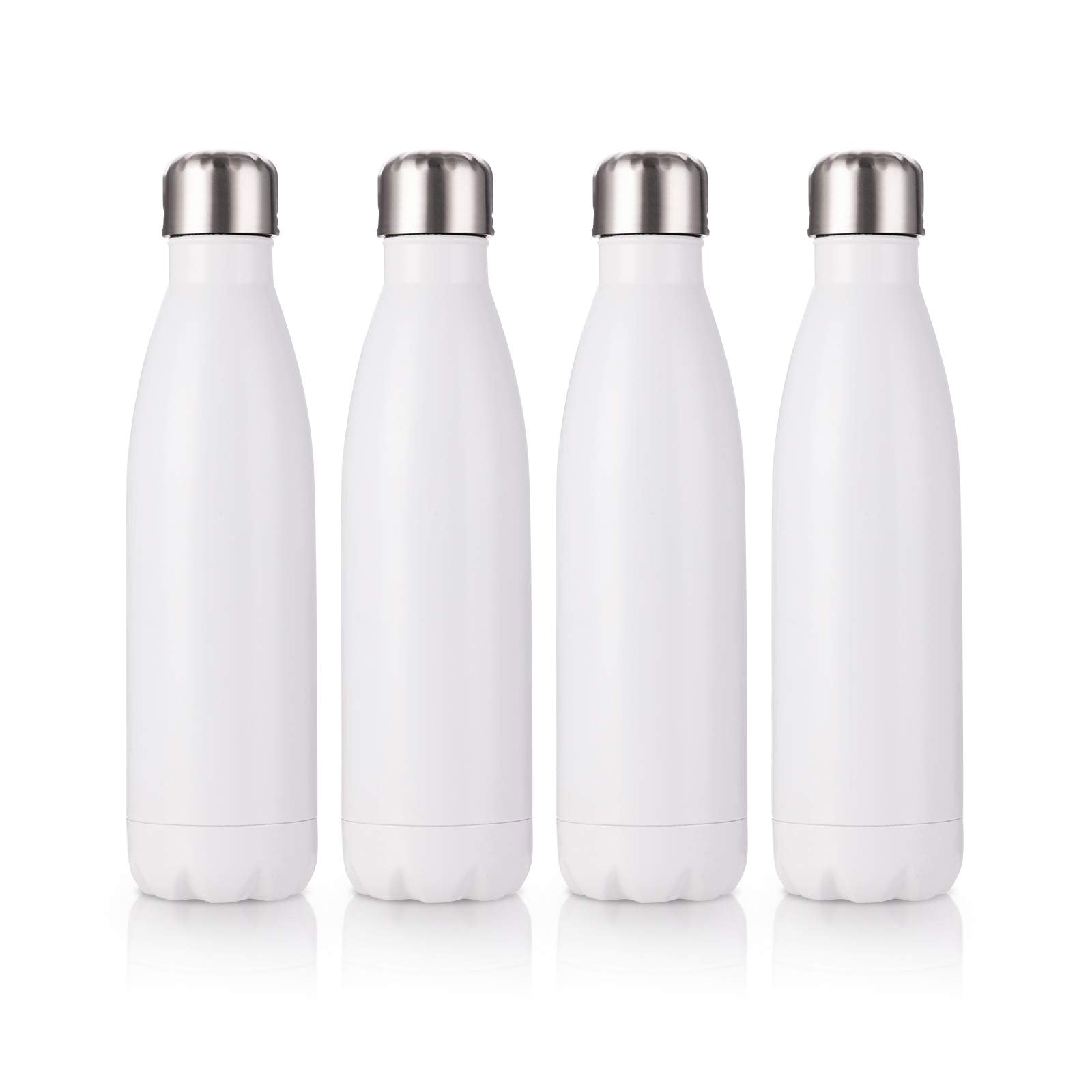 Wholesale 17 OZ Sublimation Cola Shaped Water Bottles Bulk for Sublimation Oven Printing Glossy White 8 Pack & 24 Pack & 48 Pack