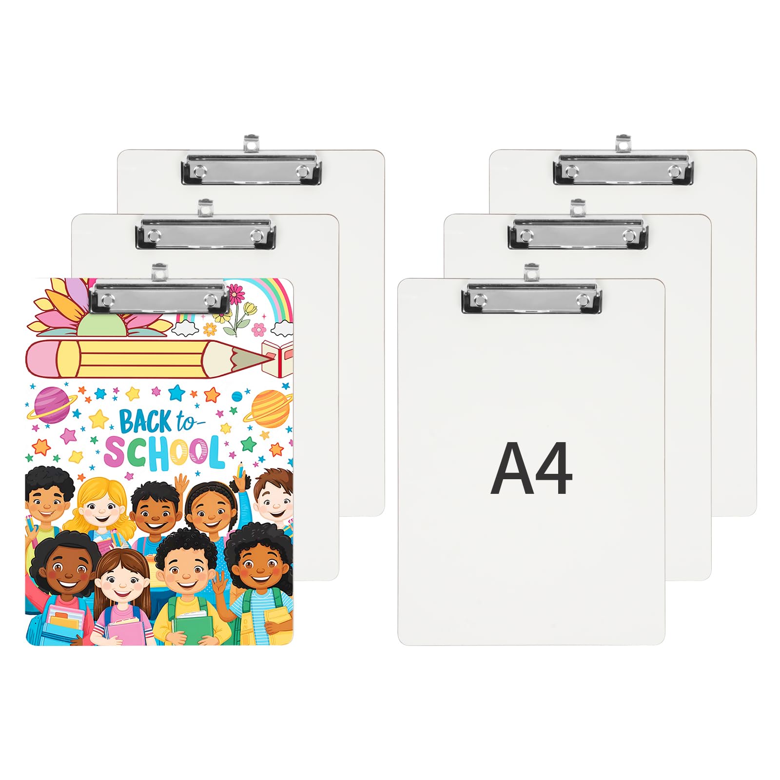 Wholesale 8.6" x 12.2" Sublimation Hardboards MDF Clipboards White Blanks A4 Letter Size Office Supplies Clipboards for Teacher Classroom Nursing Organize,Carry and Store 6 Pack & 24 Pack & 48 Pack