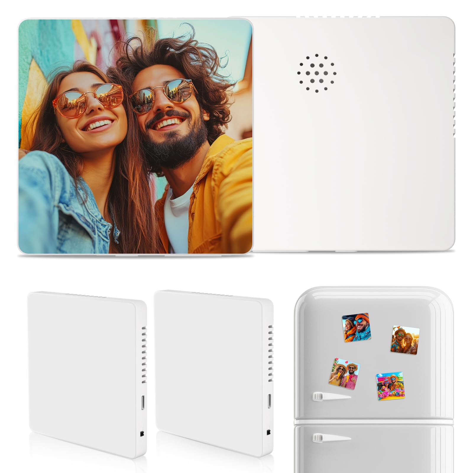 Wholesale Sublimation Blanks Music Fridge Magnet,3.93"x3.93" for Custom Photo Gifts (2 Colors) 2 Pack & 6 Pack & 12 Pack