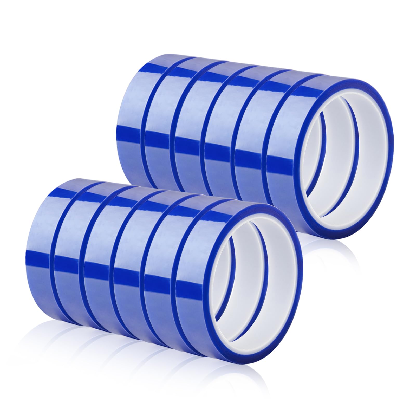 0.8 Inch x 108 Ft Sublimation Heat Transfer Thermal Tape, Up to 250℃(480℉) 4 Rolls & 12 Rolls