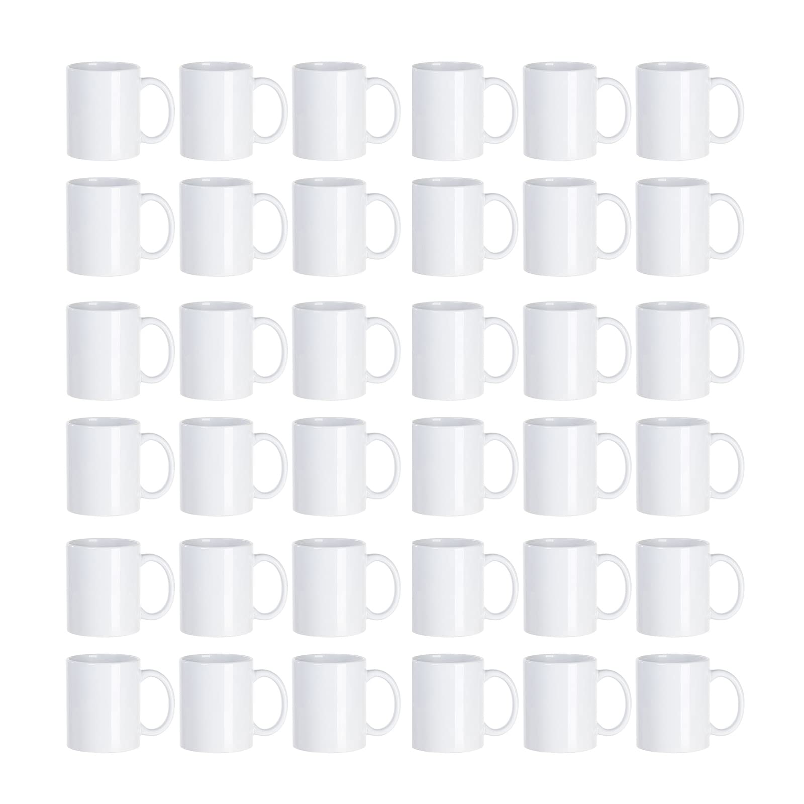Wholesale 11 OZ Sublimation Mugs Blanks Coffee Mugs White Ceramic Cups Bulk With Handle 36 Pack & 108 Pack & 216 Pack