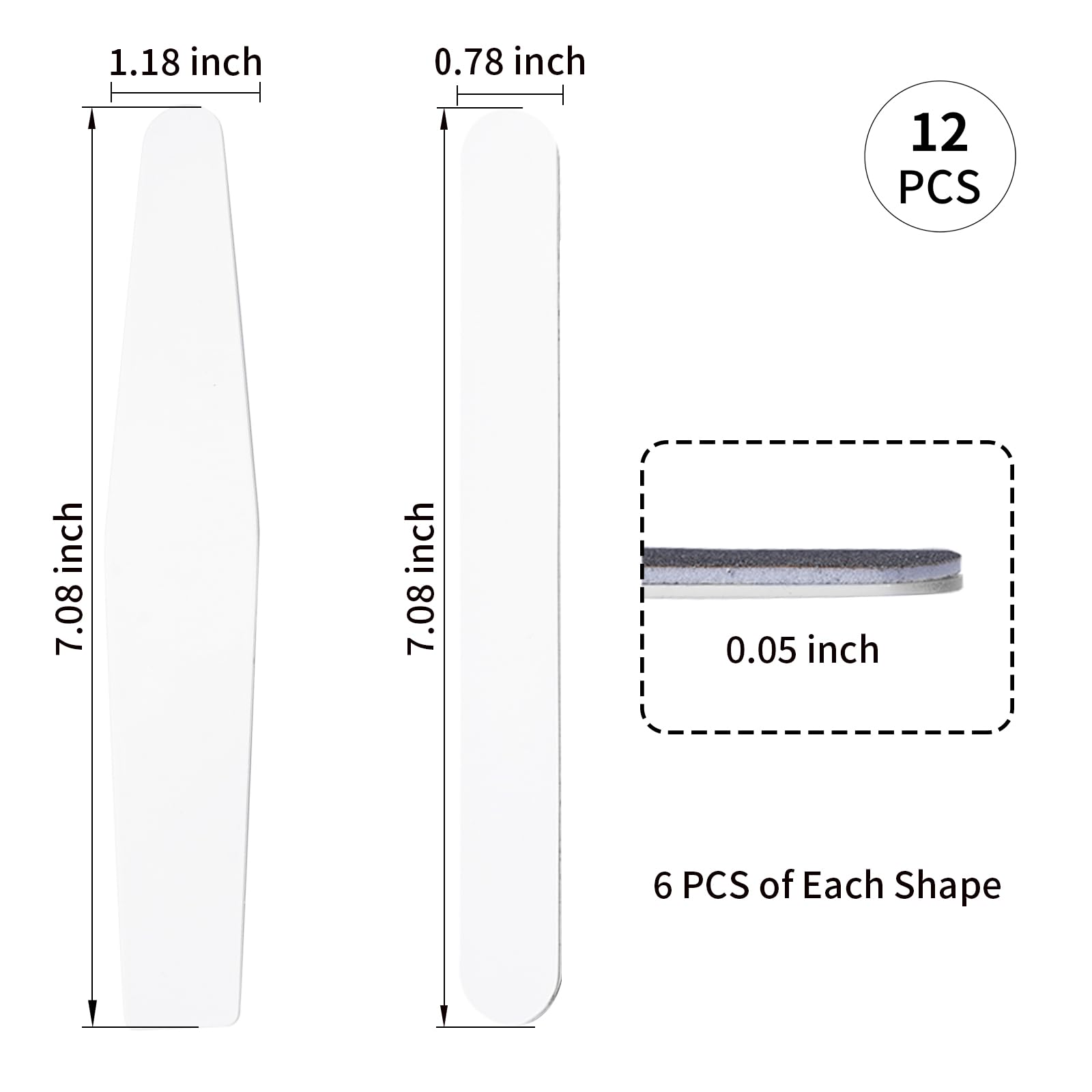 Wholesale  Sublimation Nail File Blanks, Stainless Steel Nail File for Natural Nails, Acrylics, or Gel Extensions, Customable Nail Filer is Perfect Gifts for Nail Lovers & Small Businesses 24 Pack