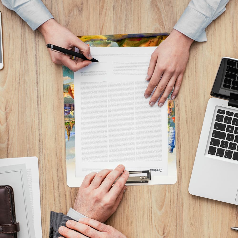 Wholesale 8.6" x 12.2" Sublimation Hardboards MDF Clipboards White Blanks A4 Letter Size Office Supplies Clipboards for Teacher Classroom Nursing Organize,Carry and Store 6 Pack & 24 Pack & 48 Pack