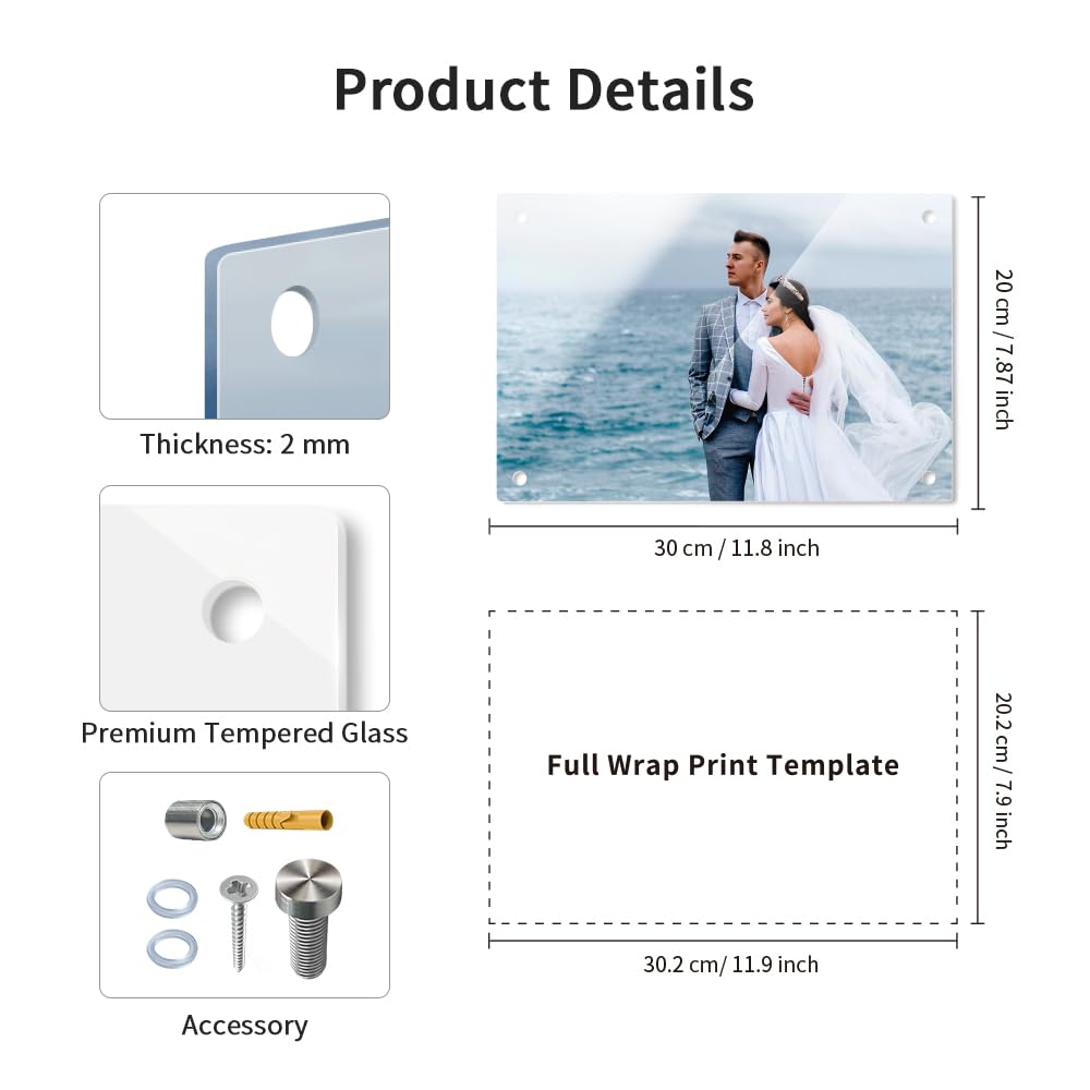 Auto Heat Press Machine for T Shirts Bundle kit With Sublimation Glass Photo Frame,Heat Tape,Sublimation paper