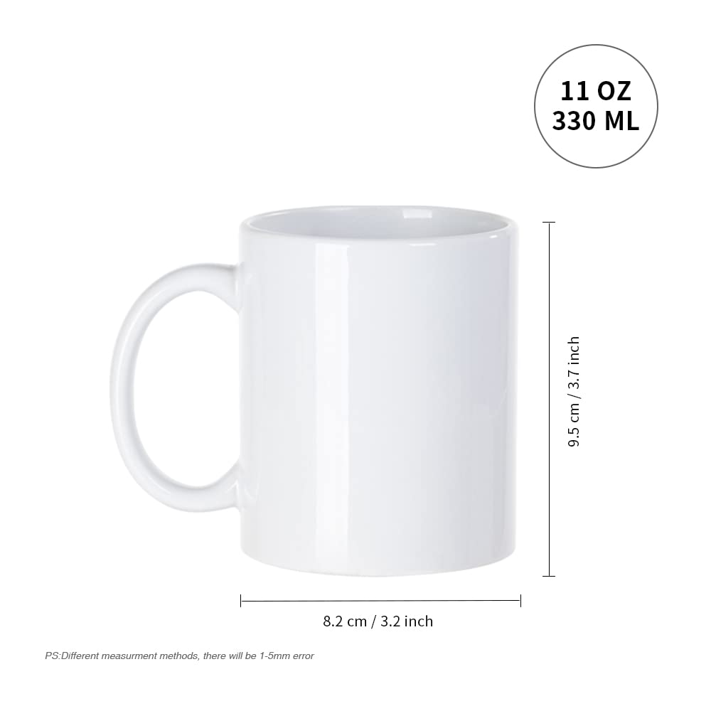 Wholesale 11 OZ Sublimation Mugs Blanks Coffee Mugs White Ceramic Cups Bulk With Handle 36 Pack & 108 Pack & 216 Pack