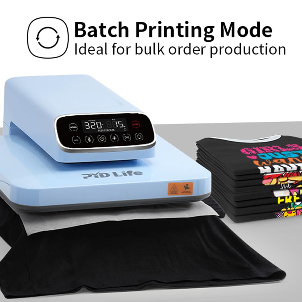 Auto Heat Press Machine for T Shirts Bundle kit With Sublimation Glass Photo Frame,Heat Tape,Sublimation paper