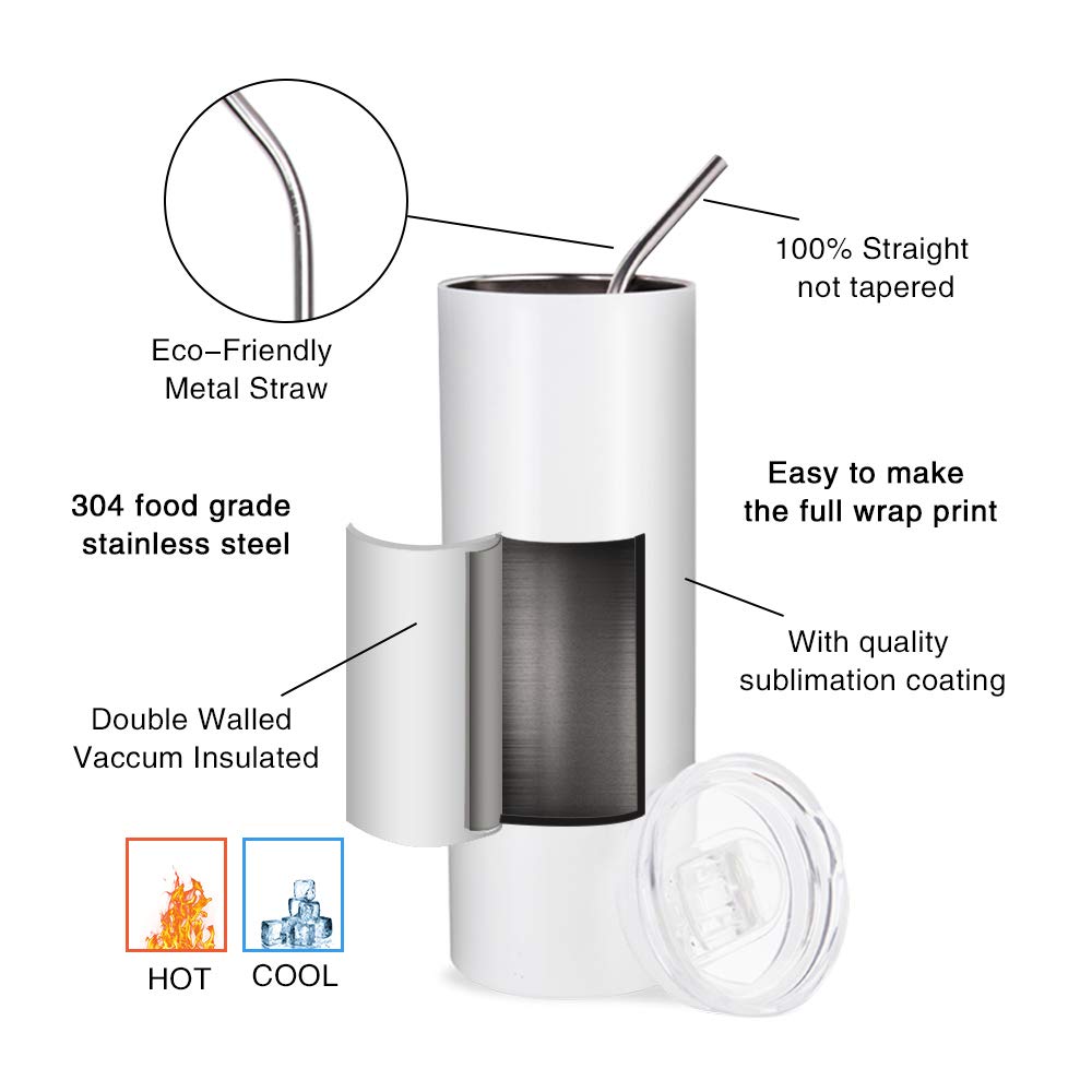 20 L Sublimation Oven Sublimation Starter Beginners Kit Bundle with 20 OZ Sublimation Tumblers,Shrink Wrap Film, Heat Gun and Cup Cradle