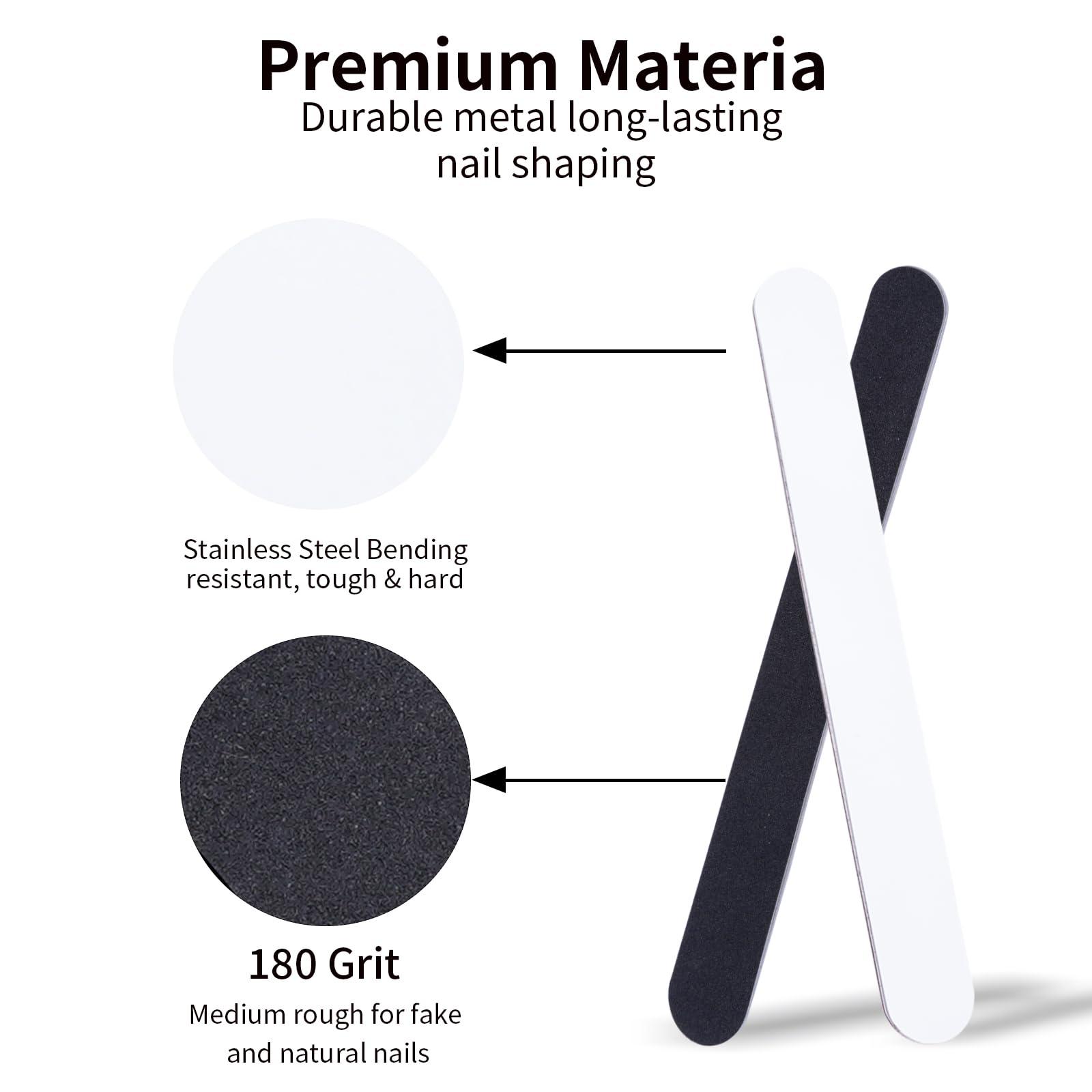 Wholesale  Sublimation Nail File Blanks, Stainless Steel Nail File for Natural Nails, Acrylics, or Gel Extensions, Customable Nail Filer is Perfect Gifts for Nail Lovers & Small Businesses 24 Pack