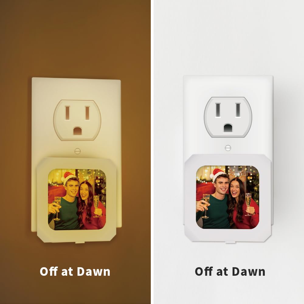 Wholesale Sublimation Night Light Blanks Plug in 2.55" x 2.55" x 1.25",Warm Yellow LED Nightlight Adjustable Brightness for Home Decor 12 Pack & 48 Pack & 96 Pack