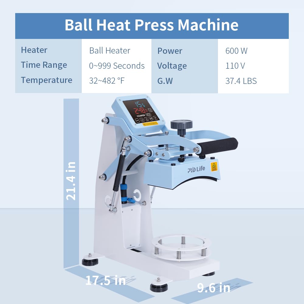 Ball Heat Press Machine for Basketball Rugby Football Volleyball DTF HTV Sublimation Printing（Shipping from China）