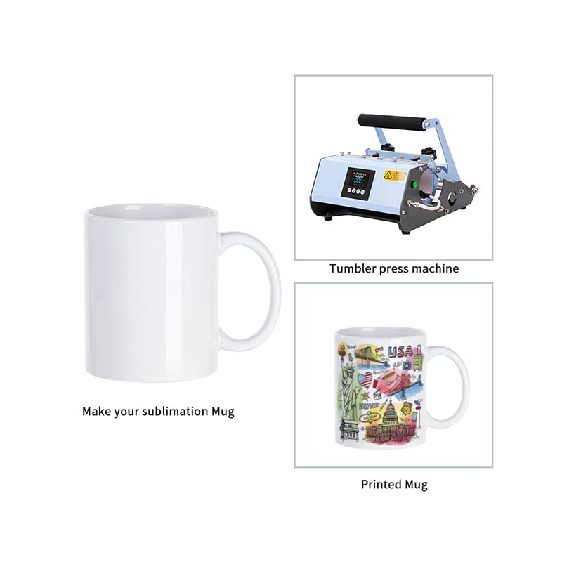 Wholesale 11 OZ Sublimation Mugs Blanks Coffee Mugs White Ceramic Cups Bulk With Handle 36 Pack & 108 Pack & 216 Pack