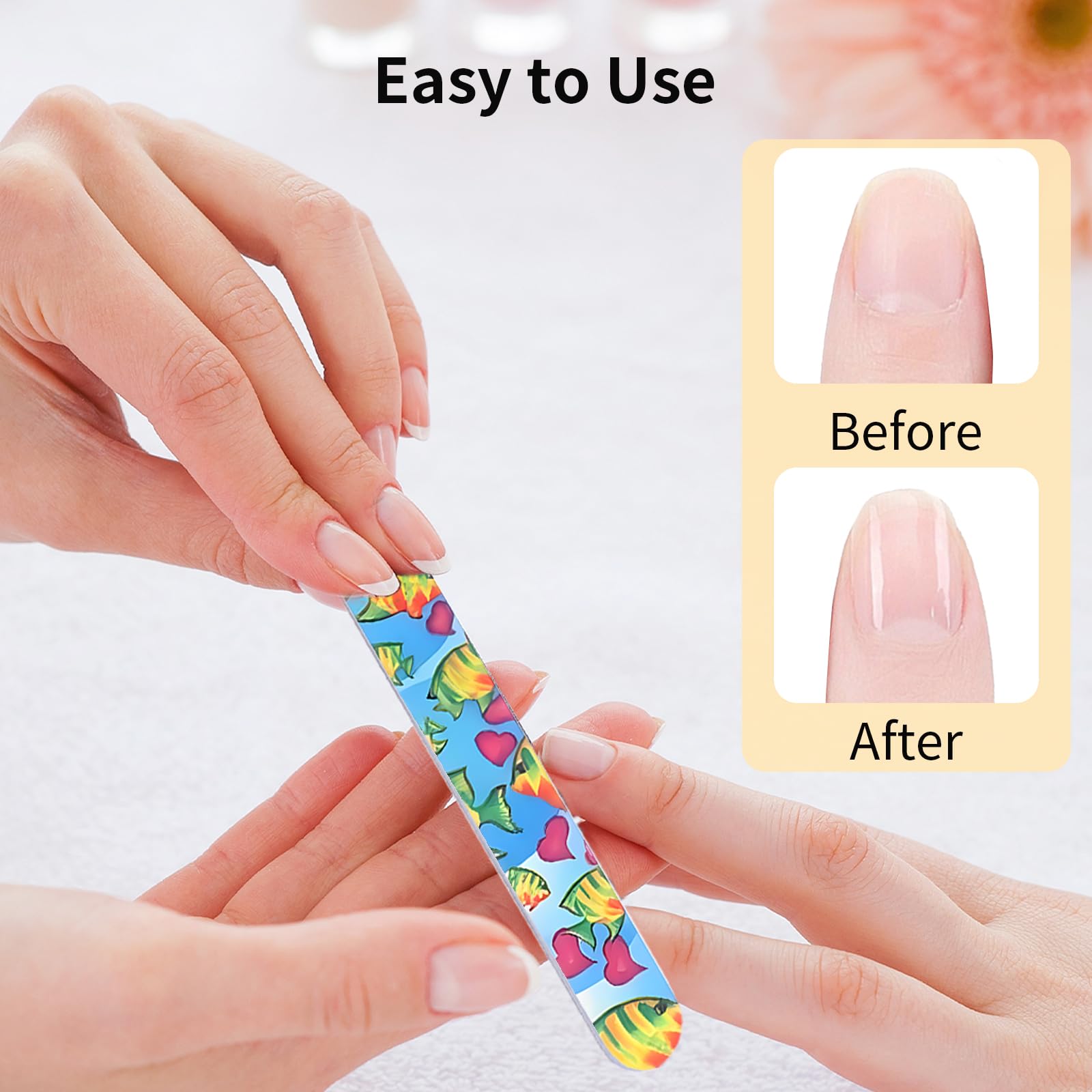 Wholesale  Sublimation Nail File Blanks, Stainless Steel Nail File for Natural Nails, Acrylics, or Gel Extensions, Customable Nail Filer is Perfect Gifts for Nail Lovers & Small Businesses 24 Pack