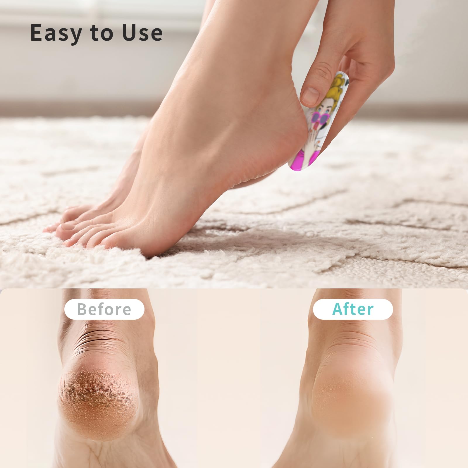 Wholesale Sublimation Glass Foot File Blanks,Reusable Foot Scrubber Dead Skin Remover,Nano Crystal Foot Scrubber Dead Skin Remover with Protective Case 18 Pack