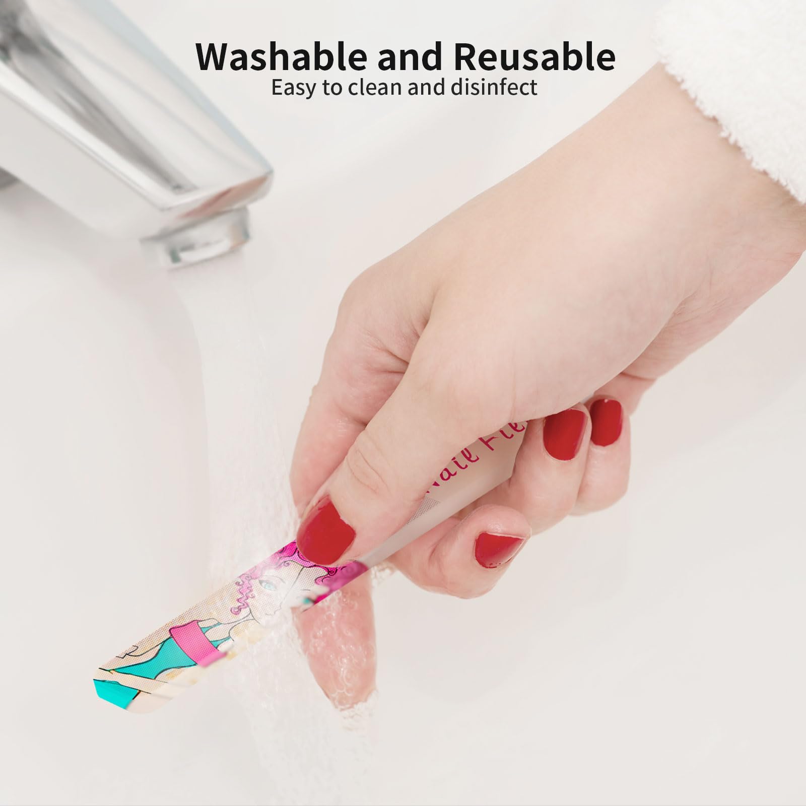 Wholesale Sublimation Glass Nail File Blanks,Mixed Nail Filer Nano Glass Reusable Crystal Nail File for Natural Nails,Customable Nail Filer for for Heat Press Machine Printing 24 Pack