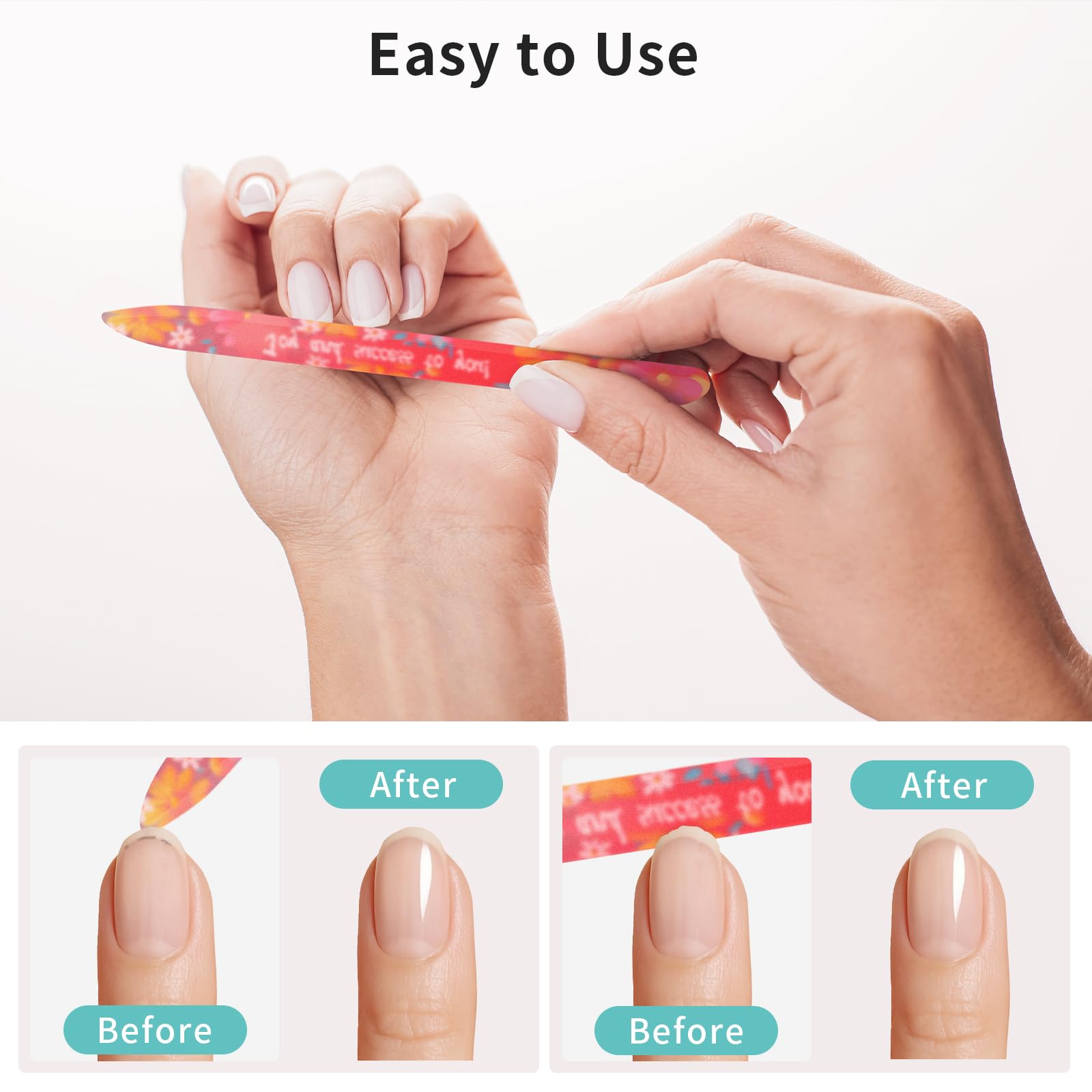 Wholesale Sublimation Glass Nail File Blanks,Crystal Nail Filer for Natural Nails, Washable and Reusable Nail Filer,Customable Nail File for Women 12 Pack