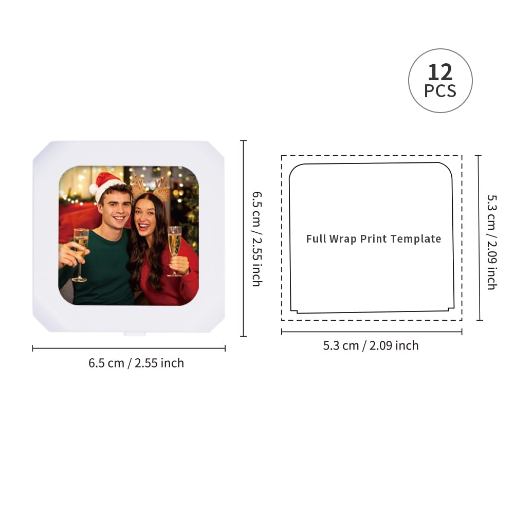 Wholesale Sublimation Night Light Blanks Plug in 2.55" x 2.55" x 1.25",Warm Yellow LED Nightlight Adjustable Brightness for Home Decor 12 Pack & 48 Pack & 96 Pack