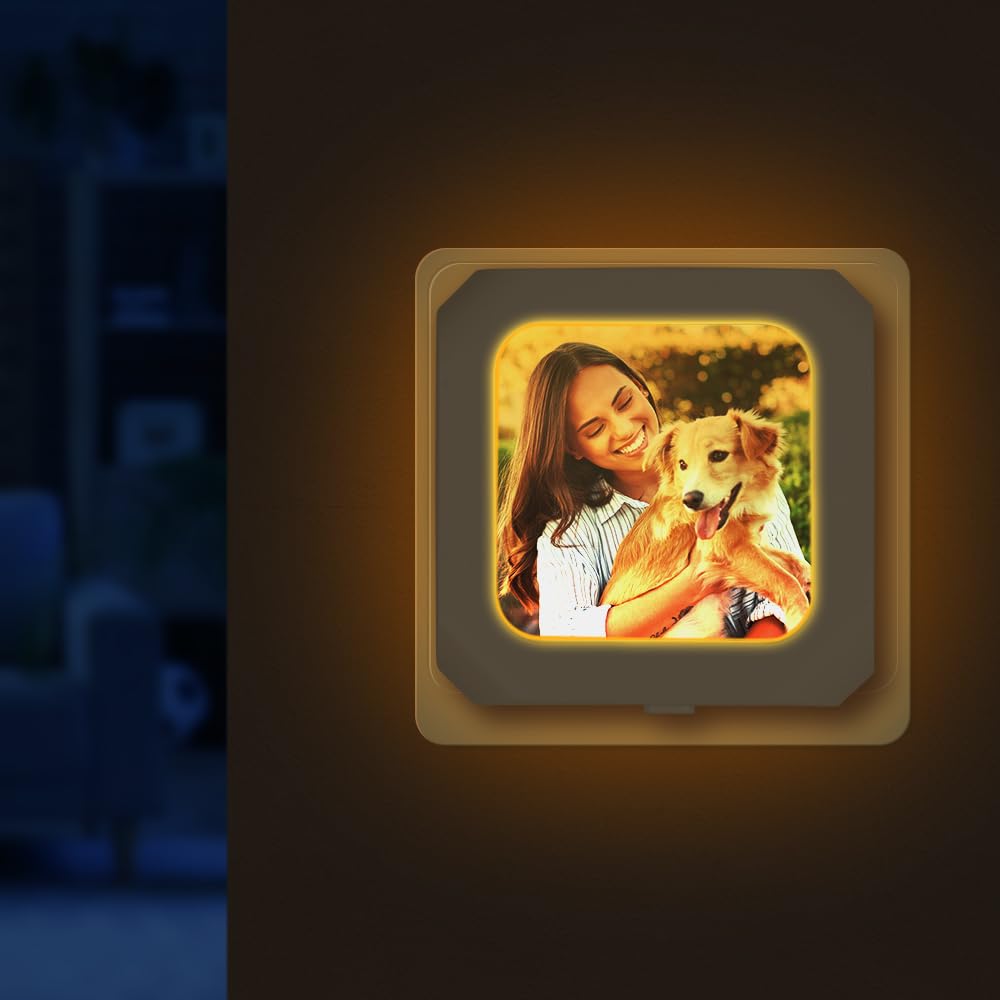 Wholesale Sublimation Night Light Blanks Plug in 2.55" x 2.55" x 1.25",Warm Yellow LED Nightlight Adjustable Brightness for Home Decor 12 Pack & 48 Pack & 96 Pack