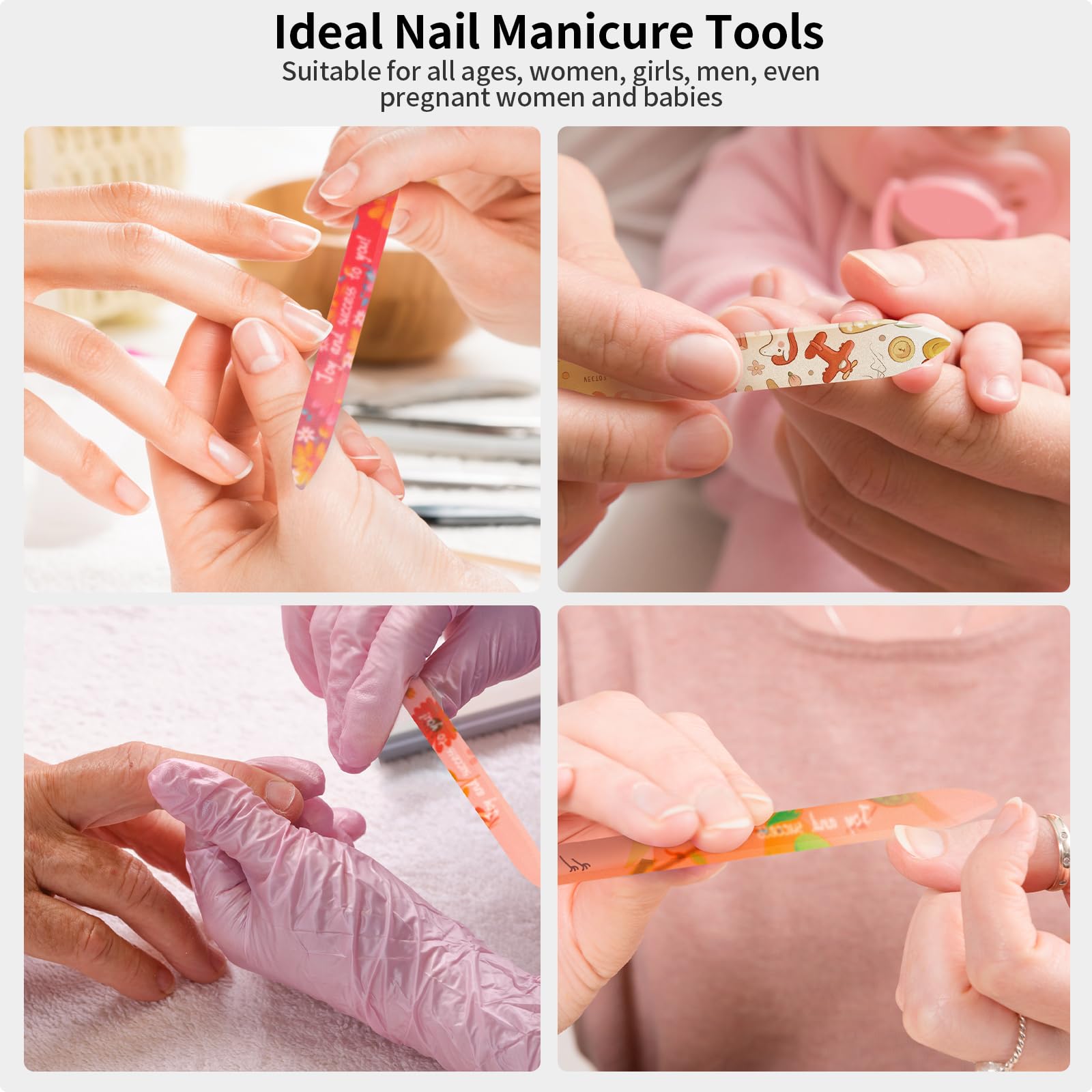 Wholesale Sublimation Glass Nail File Blanks,Crystal Nail Filer for Natural Nails, Washable and Reusable Nail Filer,Customable Nail File for Women 12 Pack