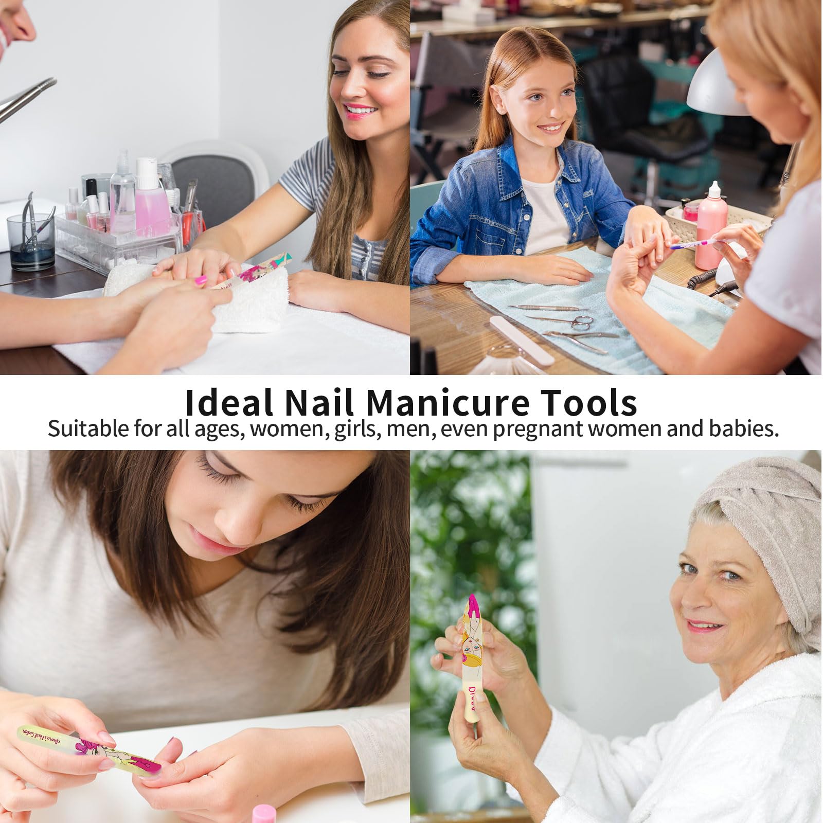 Wholesale Sublimation Glass Nail File Blanks,Mixed Nail Filer Nano Glass Reusable Crystal Nail File for Natural Nails,Customable Nail Filer for for Heat Press Machine Printing 24 Pack