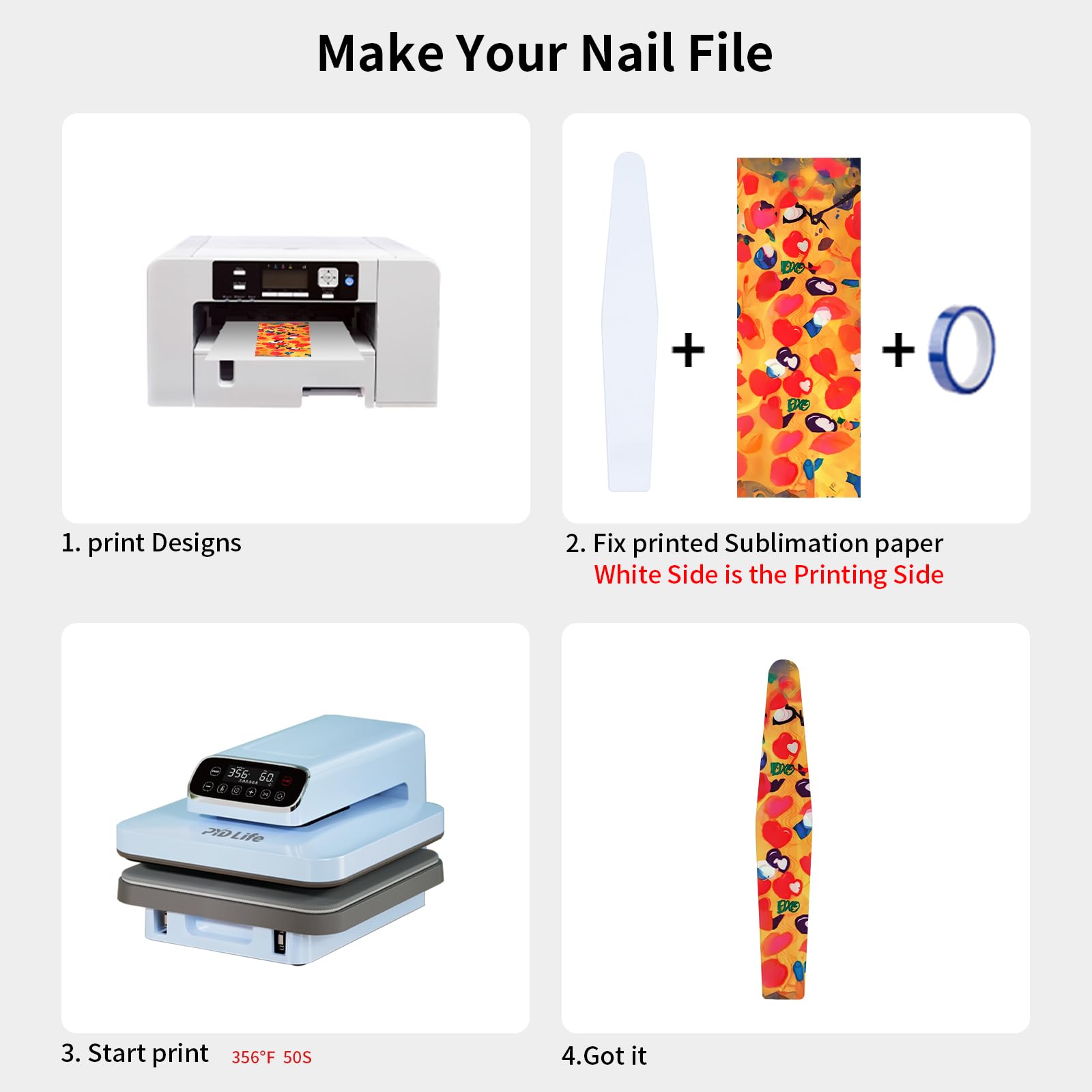 Wholesale  Sublimation Nail File Blanks, Stainless Steel Nail File for Natural Nails, Acrylics, or Gel Extensions, Customable Nail Filer is Perfect Gifts for Nail Lovers & Small Businesses 24 Pack