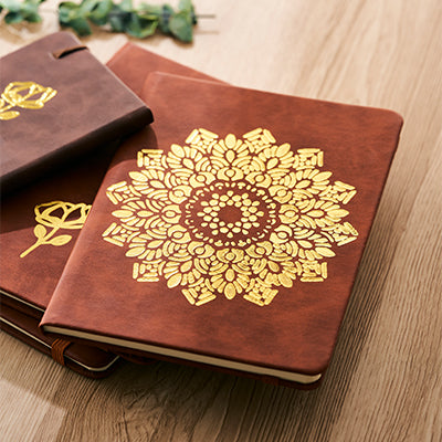 Leather Notebooks A5 Journal Lined Blanks 5.8" x 8.3" 200 Pages(4 color options) 6 Pack & 12 Pack