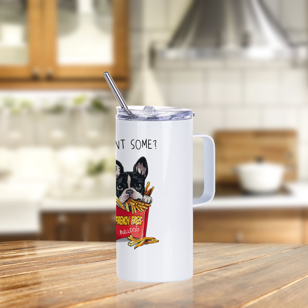 Stainless Steel Sublimation Cup with Straw - 16oz