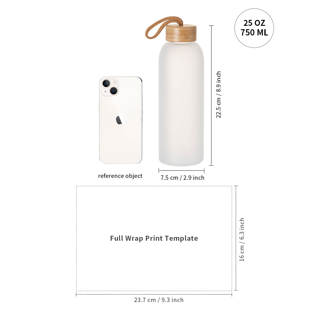 280ml Summer Clear Frosted Water Bottle Simple Fresh Male Female