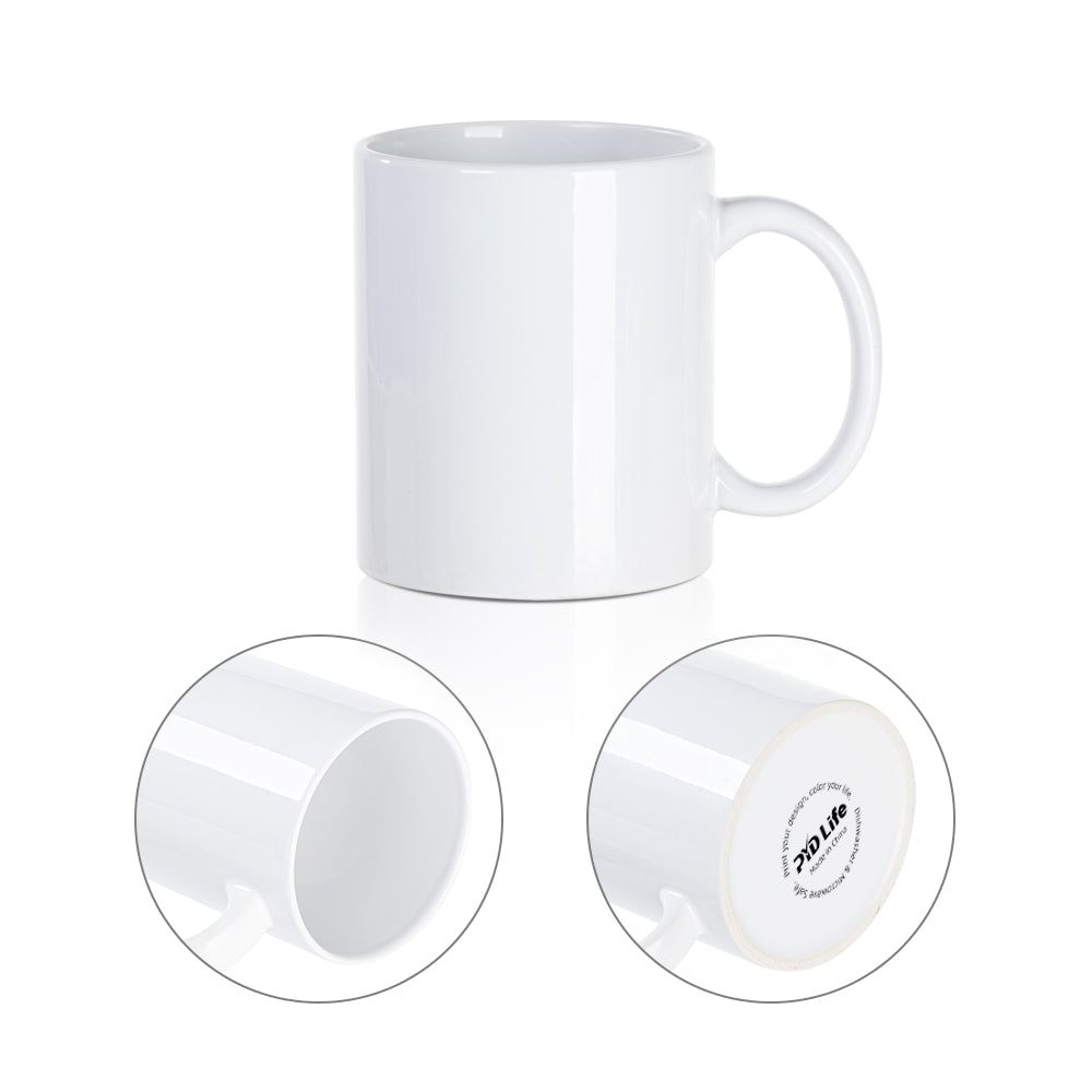 ProSub 11oz Premium AAA Ceramic White Sublimation Mug Blanks - 48 Pack