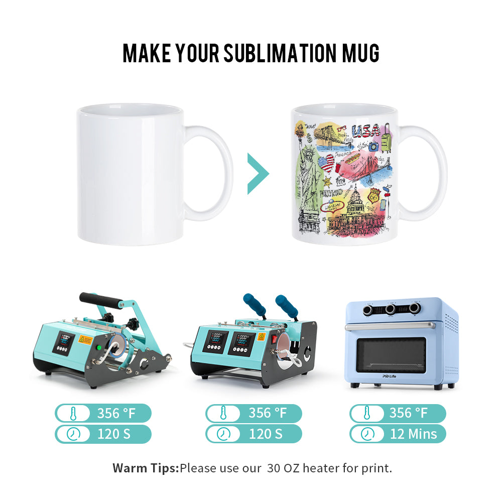  MYSUB Sublimation Mugs, Cups 11oz Sublimation Ceramic Blank  Coffee Mugs,White Cups, Sulimation Blanks, Blank White Mugs-36 pack bulk  bundle (36pc White) : Home & Kitchen