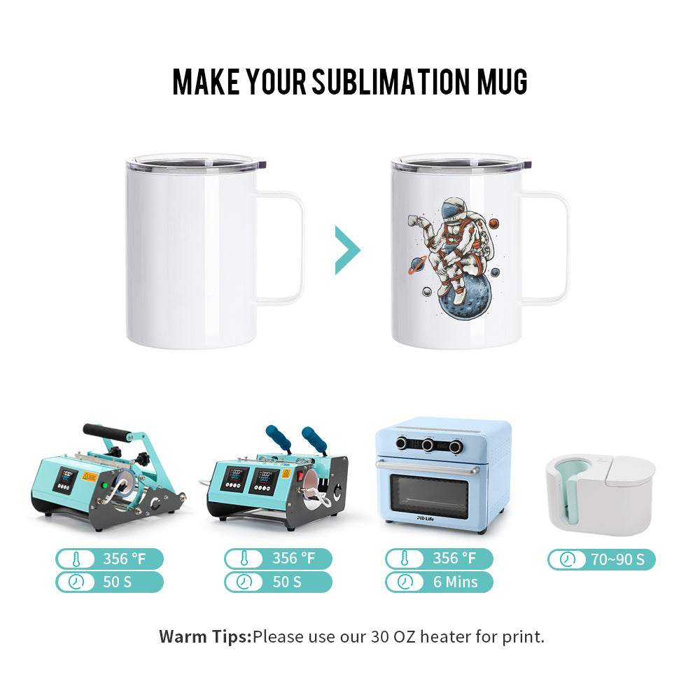 50 Pack Gloss White Vacuum Insulated 16 Oz Sublimation Mug Coffee Mugs With  Handle And Sliding Lid 304 Stainless Steel Travel Mug With Lids, Ready To  Ship From Yipaisublimation, $4.06