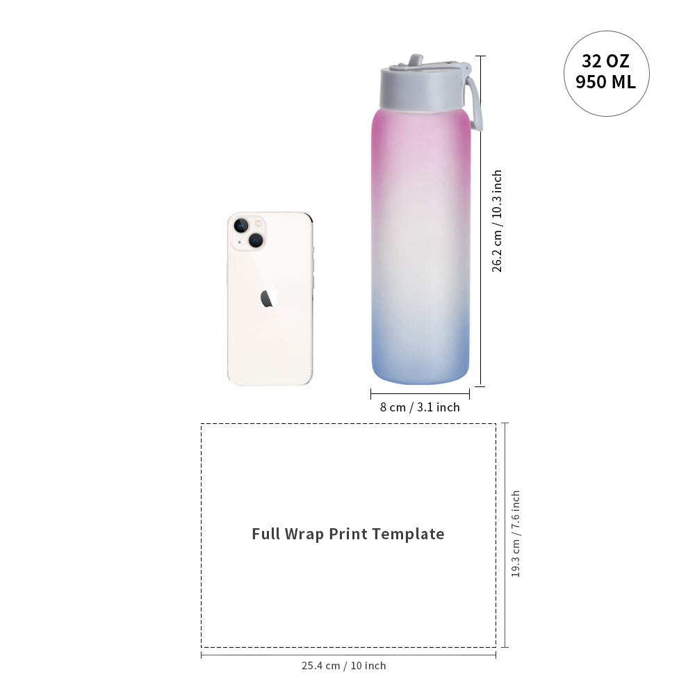 Sublimation Water Bottle 500ml Frosted Glass Sublimation Water Bottles  Gradient Blank Tumbler Drink Ware Cups Sxa14 From Toysmall666, $3.59