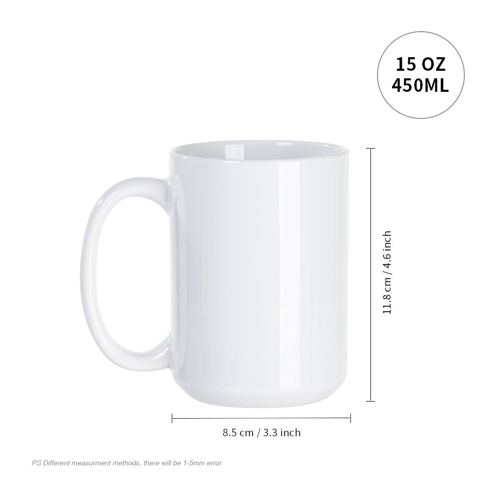 PYD Life 8 Pack Sublimation Mugs Blanks 11 oz Coffee Mugs White Ceramic Photo Cups Bulk for Cricut Mug Press Print