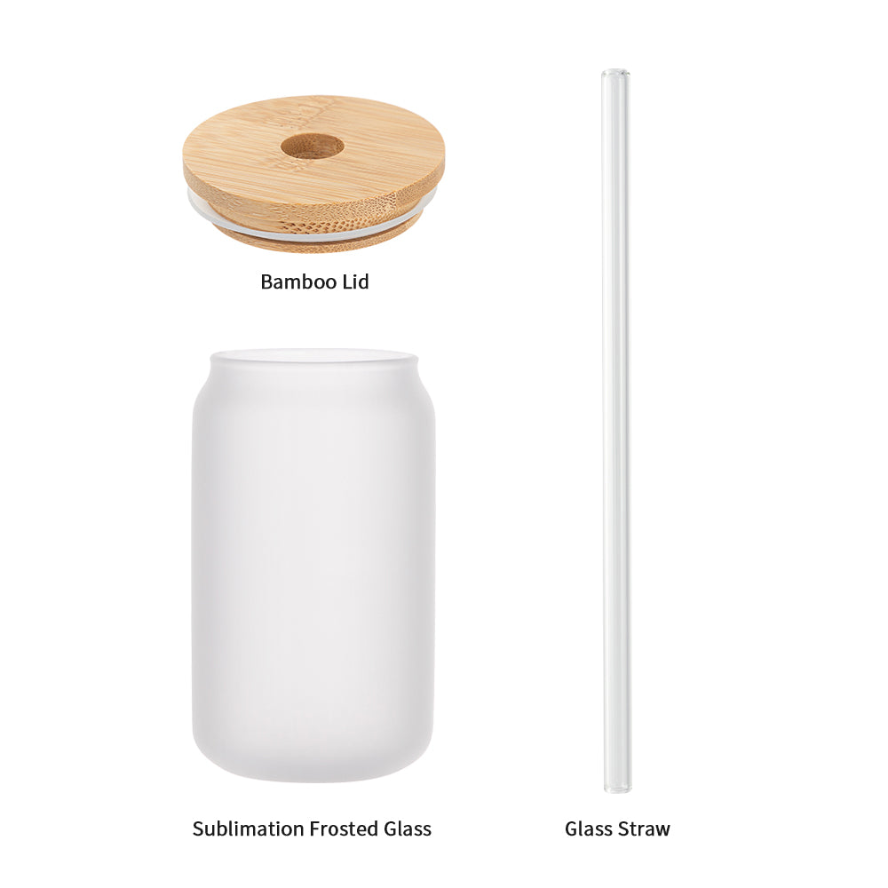 sweet grain Frosted Sublimation Glass with Bamboo Lid & Straw, 16oz  Sublimation Glass Blanks Beer Ca…See more sweet grain Frosted Sublimation  Glass
